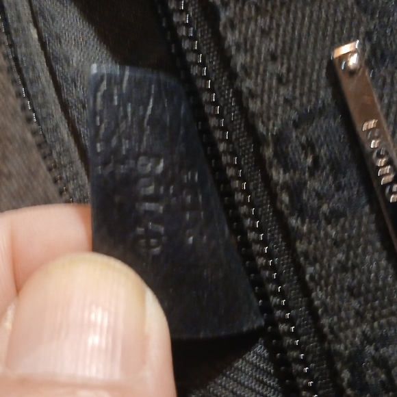 Authentic Gucci Vintage Hand Bag Pouch Purse GG Canvas Leather Black - Picture 16 of 16